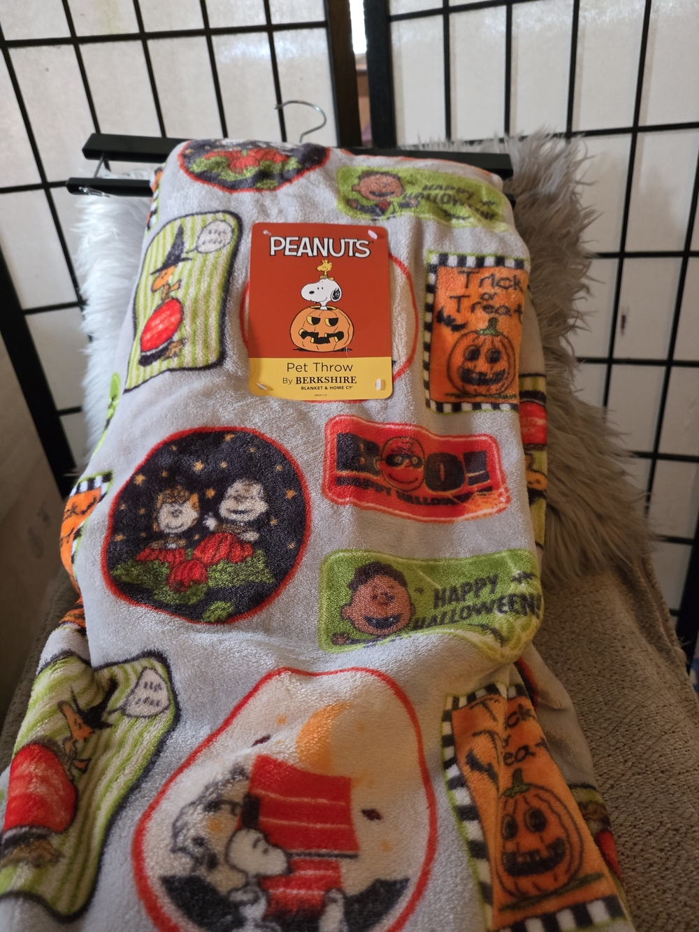 Peanuts Kids Halloween Throw Blanket - Orange, Red, Green, Black